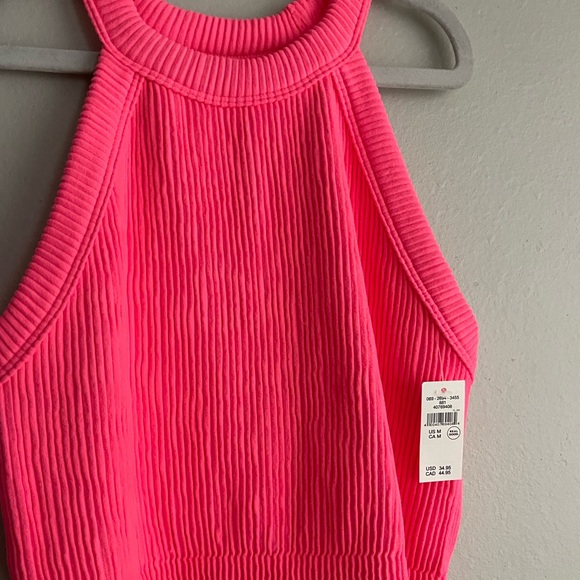 NWT Aerie ribbed racerback high neck crop tank top - Picture 2 of 2